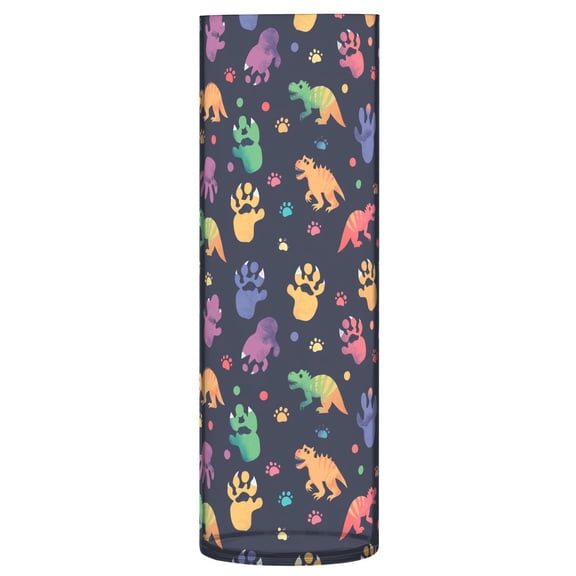 JSTEL Rainbow Dinosaur Dino Foot Print Flower Vase Decorative Floreros for Home Decor Bedroom Living Room Office Table Shelf Bathroom