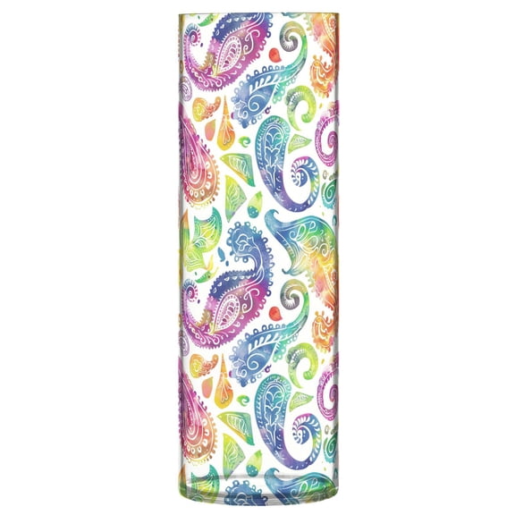 JSTEL Rainbow Paisley Watercolour Flower Vase Decorative Floreros for Home Decor Bedroom Living Room Office Table Shelf Bathroom