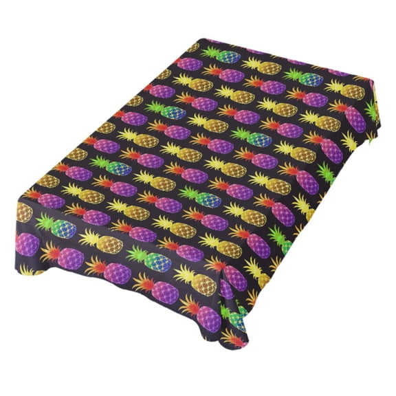 JSTEL Rainbow Pineapple Table Cloth Square 54 x 54 Inch Tablecloth Anti Wrinkle Table Cover for Dining Kitchen Parties