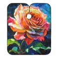 thumbnail image 1 of JSTEL Rainbow Rose Flower Painting Waterproof Barber Cape for Men Women Beard Shaving Bib Apron Professional Hair Cutting Cloth, 65 x 55 inch, 1 of 6