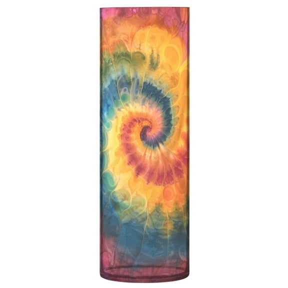 JSTEL Rainbow Spiral Tie Dye Flower Vase Decorative Floreros for Home Decor Bedroom Living Room Office Table Shelf Bathroom