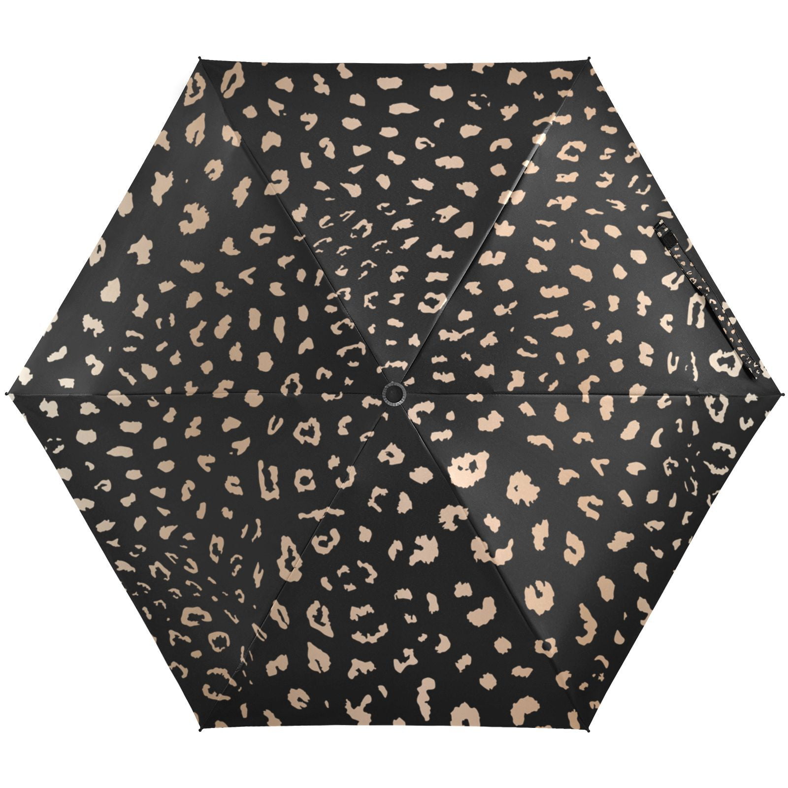 JSTEL Realistic Leopard Cheetah Print Animal Folding Umbrella for Rain