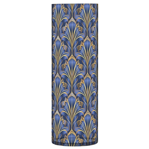 JSTEL Royal Blue & Golden Art Deco Floral Flower Vase Decorative Floreros for Home Decor Bedroom Living Room Office Table Shelf Bathroom