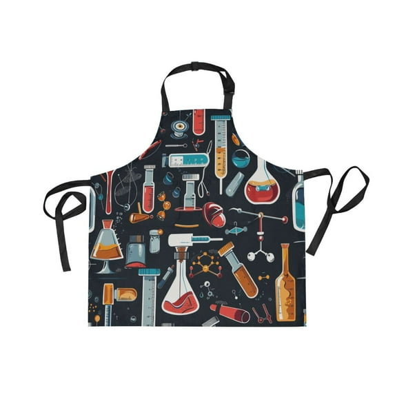JSTEL Science Chemistry Apron with 2 Pockets for Women Men Adjustable Garden Bib
