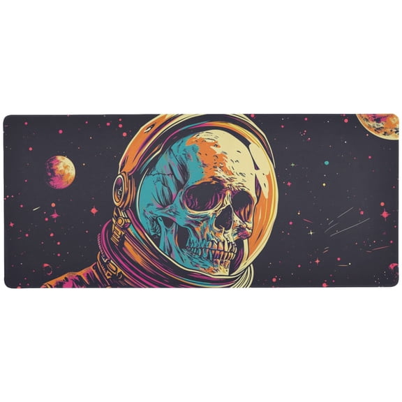 JSTEL Skull Astronaut Large Gaming Mouse Pad Big Mousepad Mice Keyboard Mat with Non-Slip Rubber Base for Computer Laptop Home & Office, 31.5 X 15.7 inch