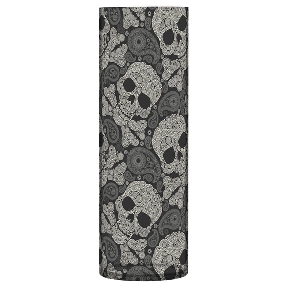 JSTEL Skull Paisley Halloween Flower Vase Decorative Floreros for Home Decor Bedroom Living Room Office Table Shelf Bathroom