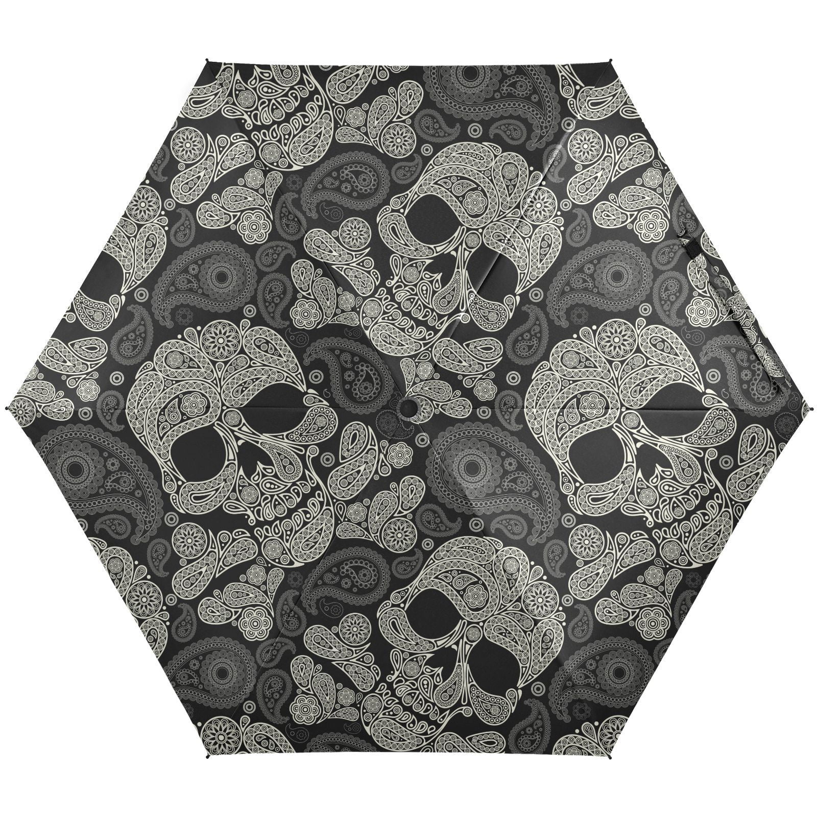 Pirate Skull Print Pattern Automatic Foldable Umbrella