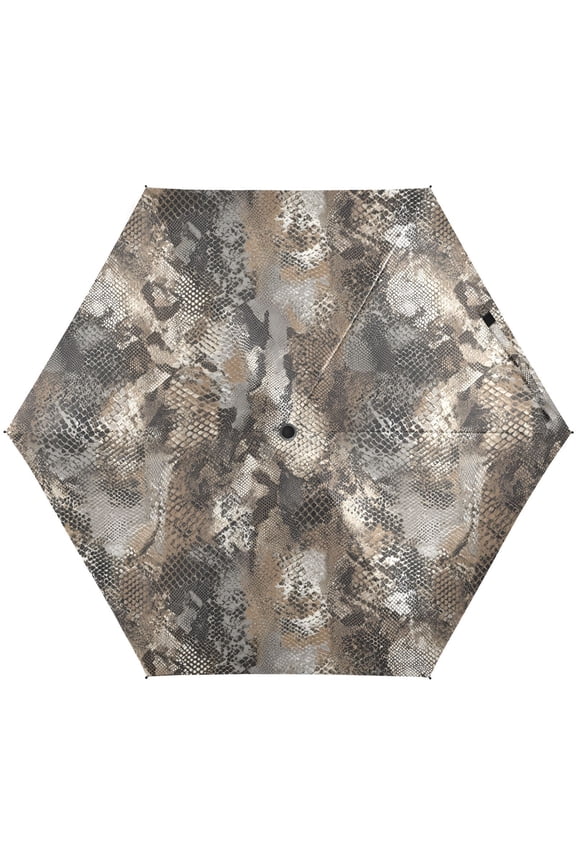 Snake Print Folding Umbrella for Rain Sun Travel Mini Lightweight Compact Umbrellas