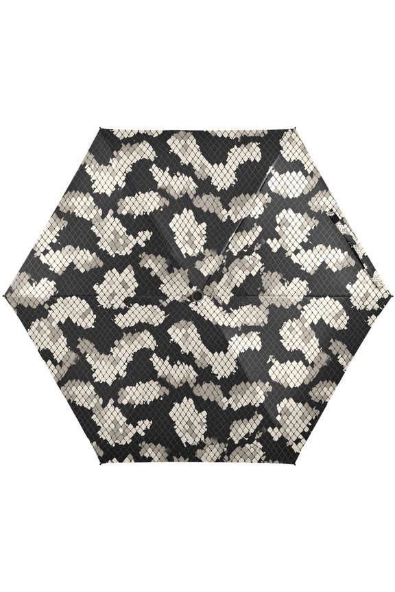 Snake Print Folding Umbrella for Rain Sun Travel Mini Lightweight Compact Umbrellas