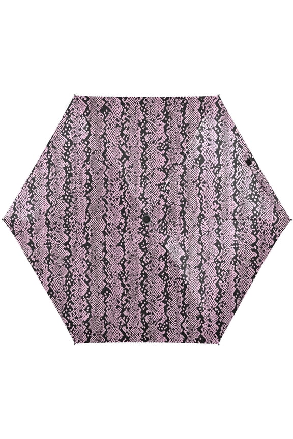 Snake Print Folding Umbrella for Rain Sun Travel Mini Lightweight Compact Umbrellas