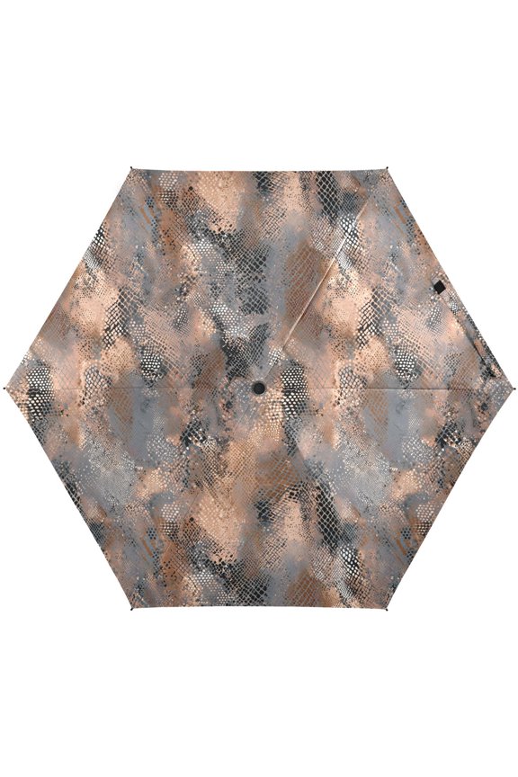 Snake Print Folding Umbrella for Rain Sun Travel Mini Lightweight Compact Umbrellas