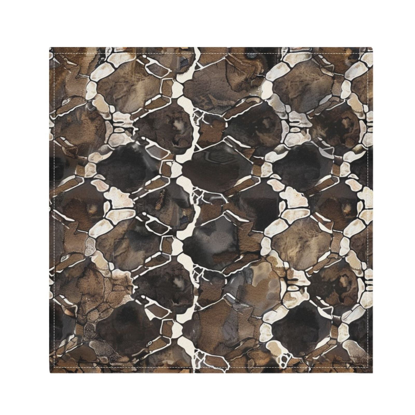 JSTEL Snake Skin Print Cloth Napkins Set of 6, 20x20 Inch Washable and Reusable Napkin for Decoupage Dinner Party Everyday Use