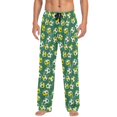 thumbnail image 1 of JSTEL Soccer Football Green Men's Sleepwear Mens Pajama Pants Bottoms with Pockets, S, 1 of 6