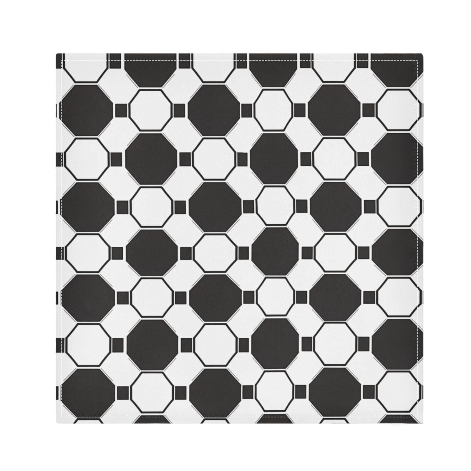 JSTEL Soccer Football Grid Print Cloth Napkins Set of 6, 20x20 Inch Washable and Reusable Napkin for Decoupage Dinner Party Everyday Use