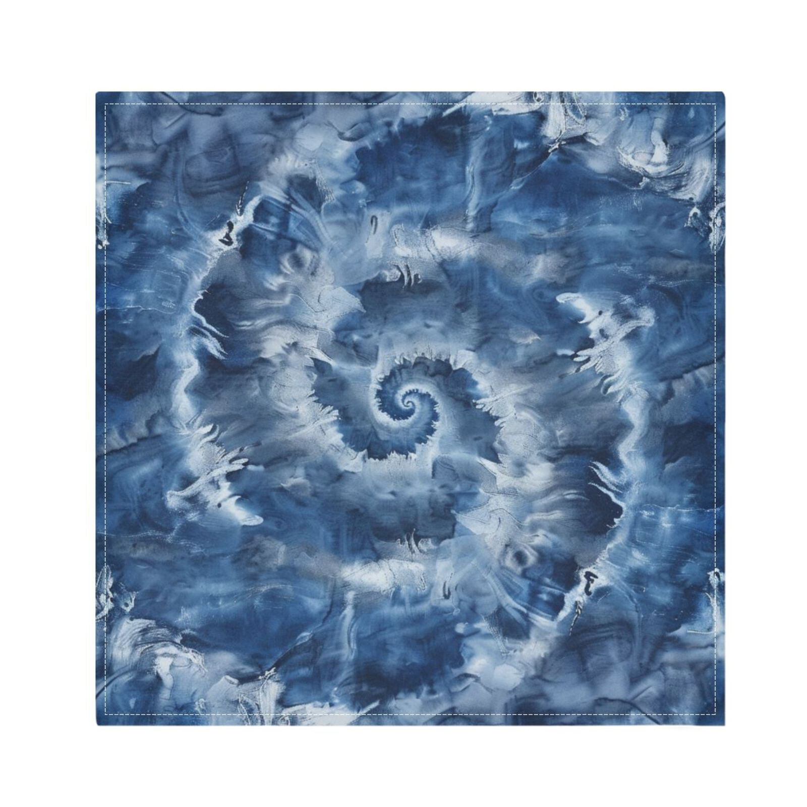 JSTEL Swirl Tie Dye Indigo Cloth Napkins Set of 6, 20x20 Inch Washable and Reusable Napkin for Decoupage Dinner Party Everyday Use