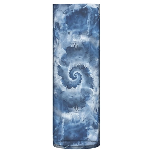 JSTEL Swirl Tie Dye Indigo Flower Vase Decorative Floreros for Home Decor Bedroom Living Room Office Table Shelf Bathroom
