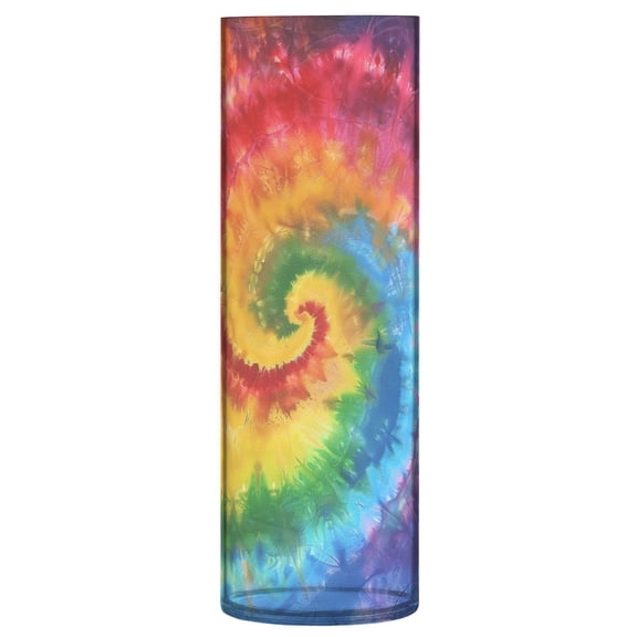 JSTEL Swirl Tie Dye Rainbow Color Flower Vase Decorative Floreros for Home Decor Bedroom Living Room Office Table Shelf Bathroom