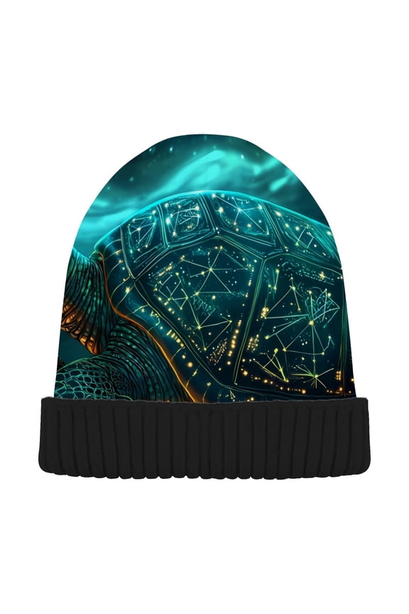 Totem Tatto Sea Turtle Beanie for Women Men Winter Hat Reversible Skull Knit Cap