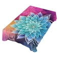 thumbnail image 1 of JSTEL Transparent Mandala Flowers Rainbow Table Cloth Rectangle 60 x 108 Inch Tablecloth Anti Wrinkle Table Cover for Dining Kitchen Parties, 1 of 6