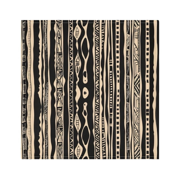 JSTEL Tribal Ethnic Stripes Cloth Napkins Set of 6, 20x20 Inch Washable and Reusable Napkin for Decoupage Dinner Party Everyday Use