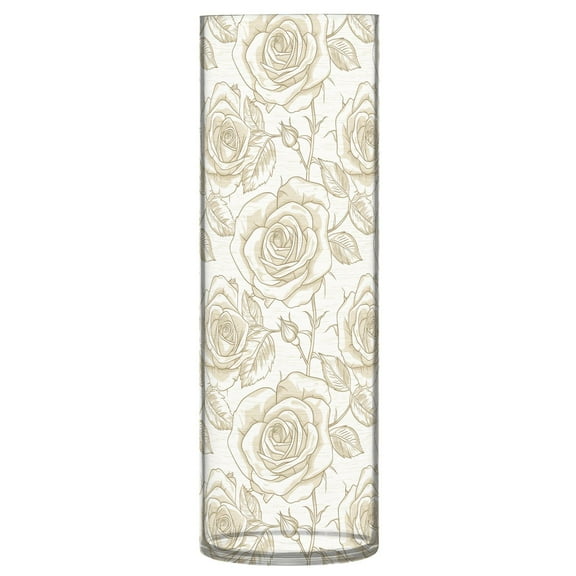 JSTEL Vinatge Rose Flowers Flower Vase Decorative Floreros for Home Decor Bedroom Living Room Office Table Shelf Bathroom