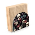 thumbnail image 1 of JSTEL Vintage Skull Flowers Napkin Holder for Table Cocktail Farmhouse, Paper Napkins Dispenser for Home Kitchen Coffee Shop Dining Room Decor, 1 of 9