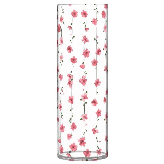 JSTEL Weeping Pink Cherry Blossom Flower Flower Vase Decorative Floreros for Home Decor Bedroom Living Room Office Table Shelf Bathroom