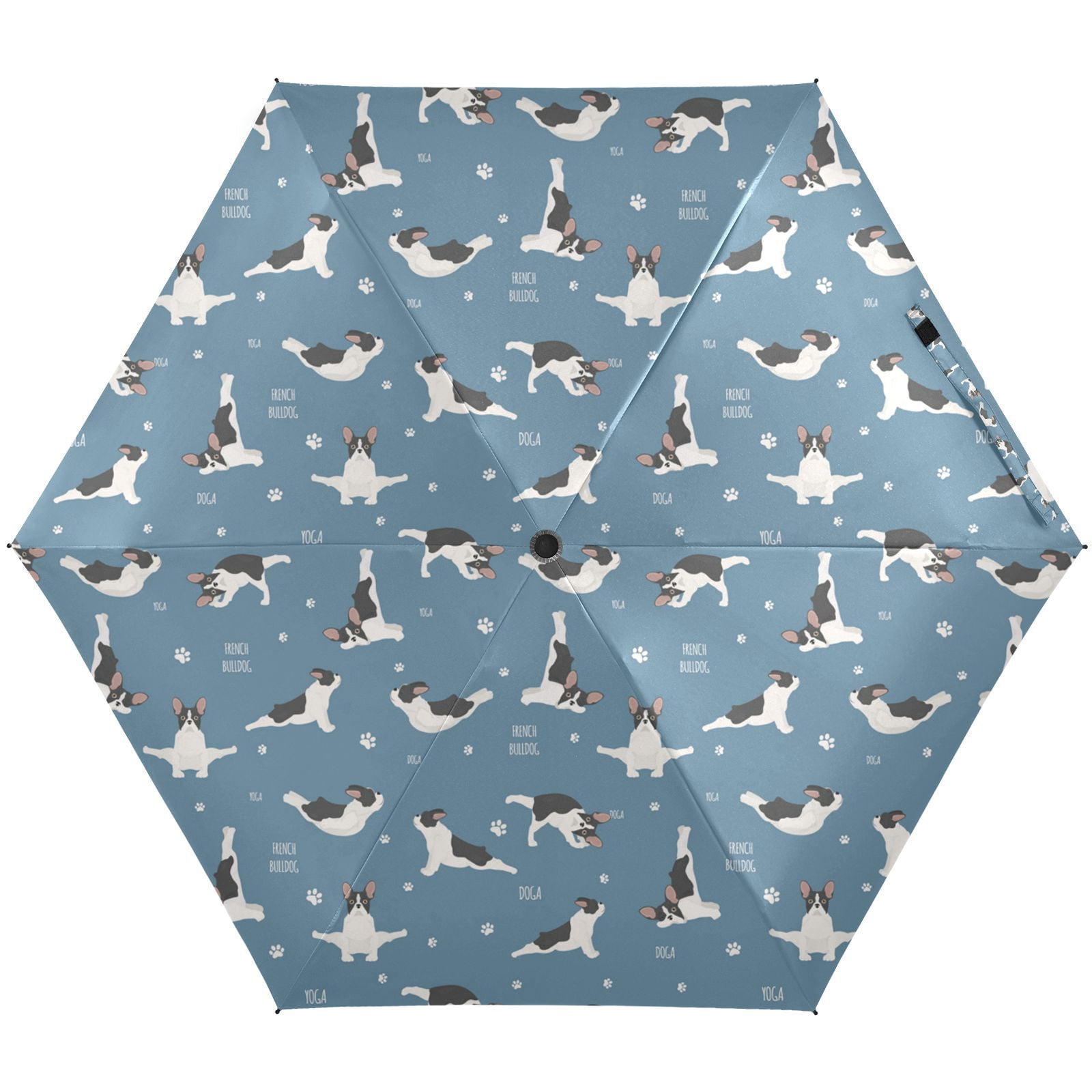 Bulldog Paint Pattern Print Foldable Umbrella