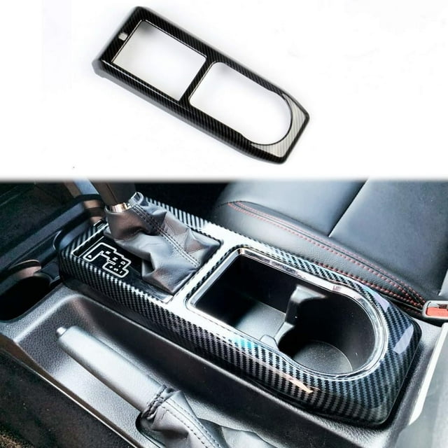 JSTOTRIM Carbon Fiber Look Central Gears Shift Panel Protective Cover