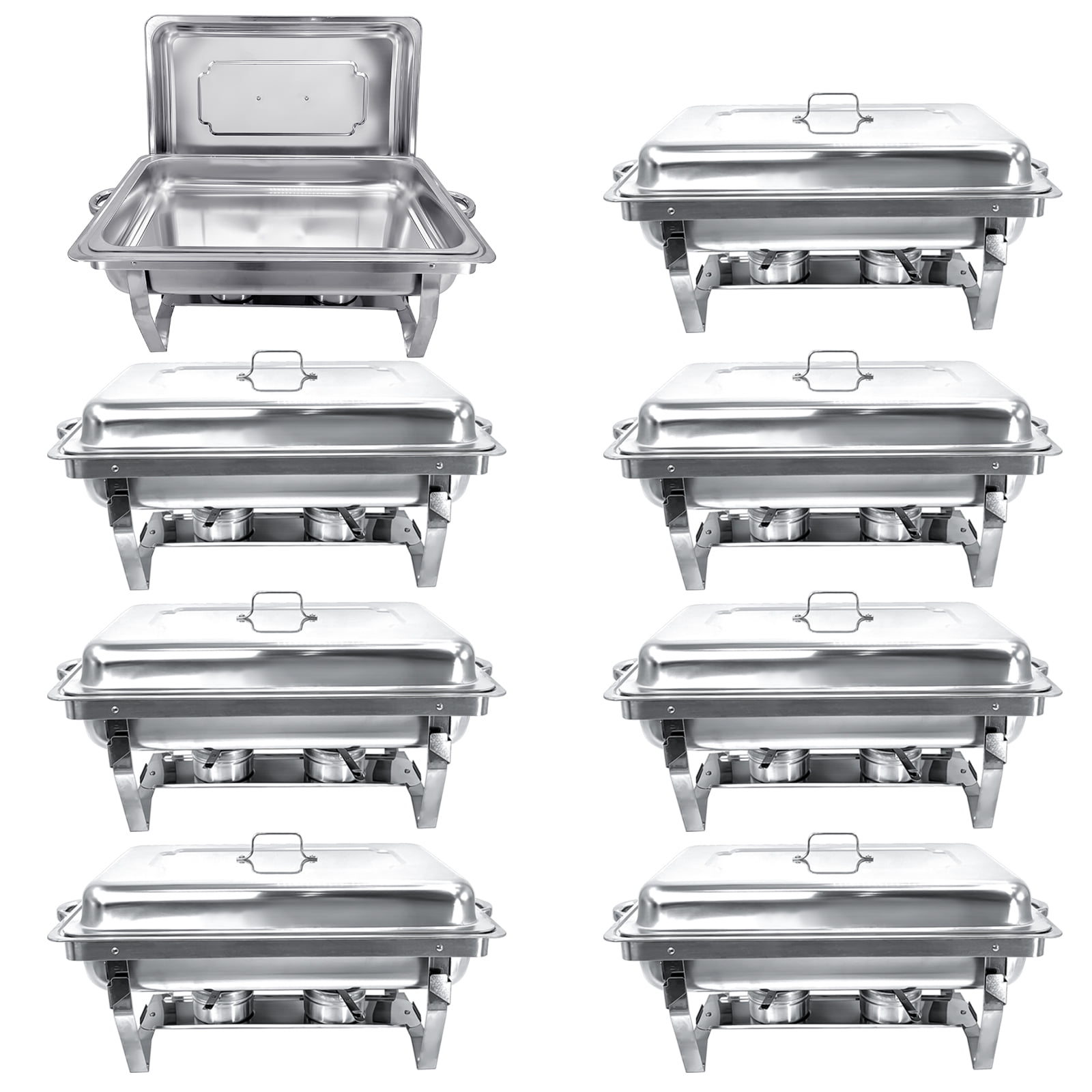 JSTUOKE Chafing Dish 8 Packs Stainless Steel Chafing Dishes 8 Quart
