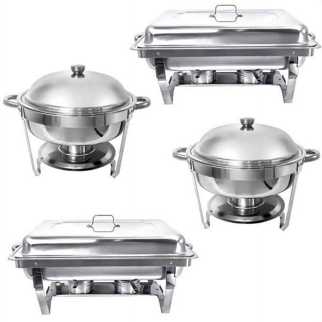 JSTUOKE Chafing Dishes Buffer Sets 4 Pack Stainless Steel Food Warmer