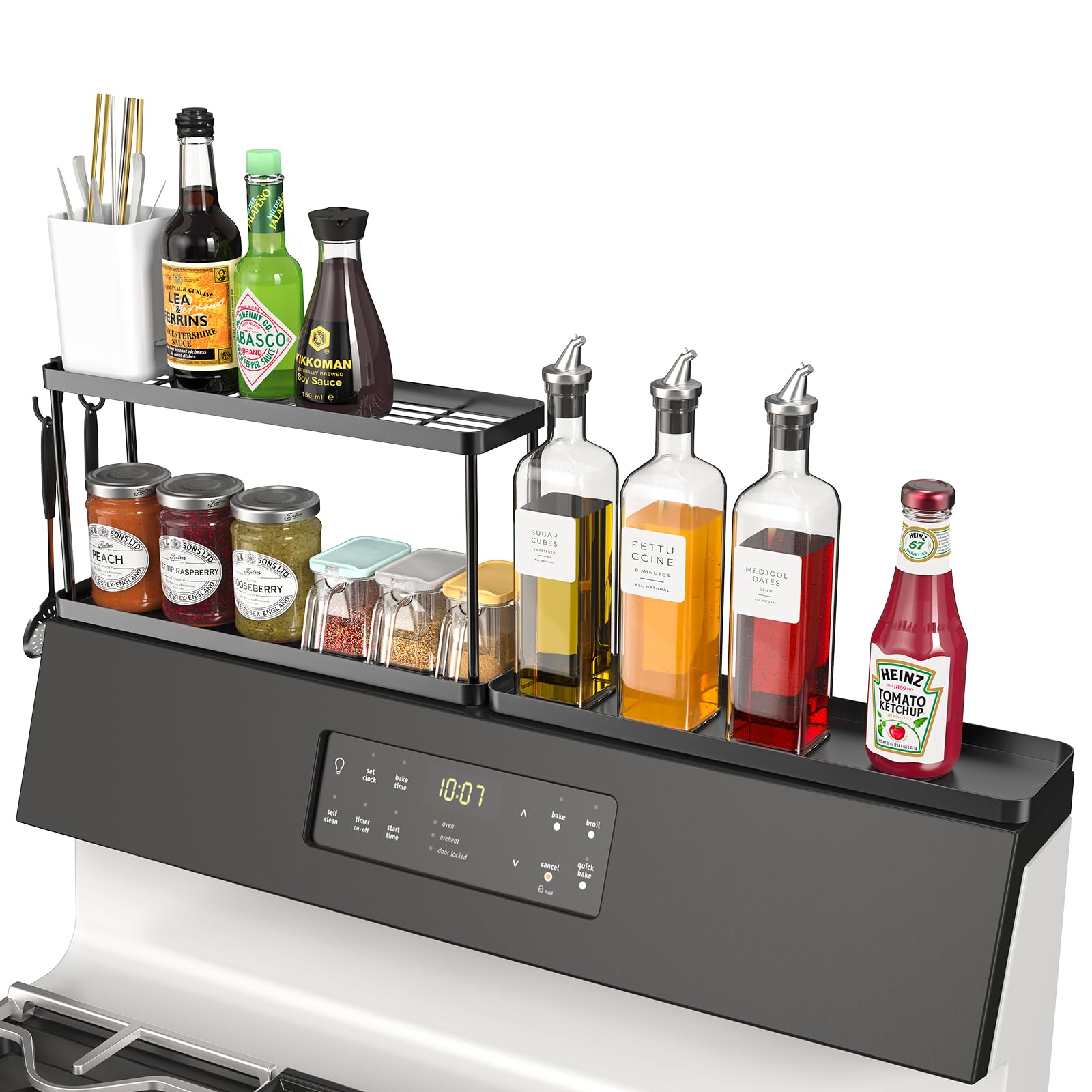 JSVER Stove Top Shelf 2 Tier 15-30