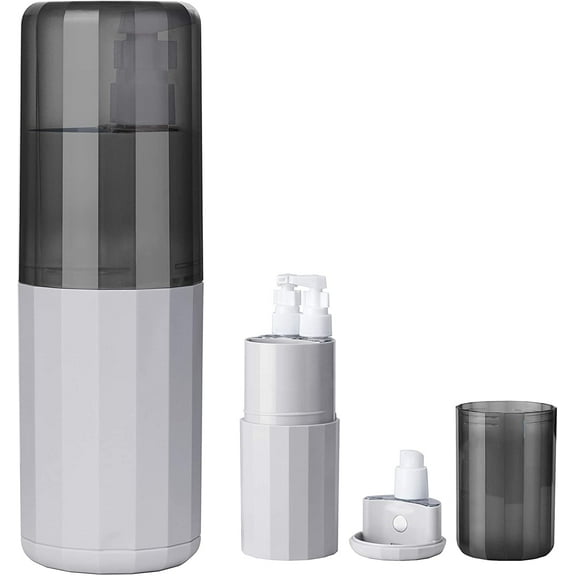 JSXC1 portable travel toiletry set, refillable, unisex, good helper for business trips and outdoors, can board the plane (grey)