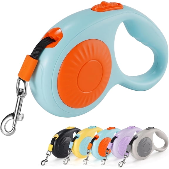cat leash Tangle-Free Retractable Dog Leash with One-Handed Brake, Pause, Lock, 10 ft Strong Nylon Tape Pet Walking Leash,Suitable for Cats, Small and Medium Dogs up to 66 lbs