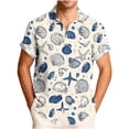 thumbnail image 1 of JSheng Big and Tall Shirts for Men Casual Fashion Turndown Collar Printing Short Sleeve Button Shirt Z-Beige XXXXXL, 1 of 5