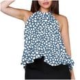 thumbnail image 1 of JSheng Casual Tank Top for Women Women's Non Positioning Printed Loose T-shirt Fashionable Casual Sleeveless Top Light Blue XXL, 1 of 5