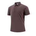 thumbnail image 1 of JSheng Men's Fashionable Button Sports Top Casual Sports Solid Color Short Sleeved Lapel T-shirt, 1 of 4