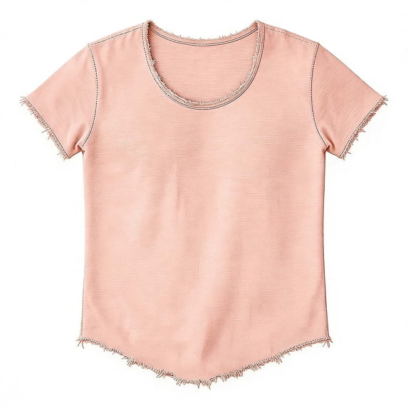 JSheng Men's Linen T-Shirt Summer Solid Color Short Sleeve Round Neck Classic Casual Sportswear Tops Linen Shirts for Man Pink XXL