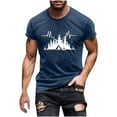 thumbnail image 1 of JSheng Mens Graphic Casual T-Shirts Fashionable Men's Casual Printed Short Sleeved Round Neck Top/Shirt Navy XXXXL, 1 of 4
