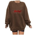 thumbnail image 1 of JSheng Women's Sweatshirt for Halloween Fashion Festival Printed Hoodless Round Neck Long Sleeved Tops, 1 of 4