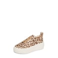 thumbnail image 1 of JSlides Women's COURTO Lace-up Round toe Platform Sneaker, NAT LEOPARD PON (Natural/Black Leopard, 6), 1 of 5