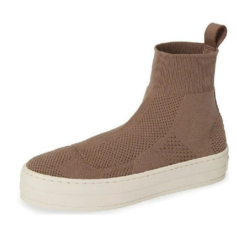 JSlides Women's HEROE Sock High Top Fabric Pull-on Sneaker Flat