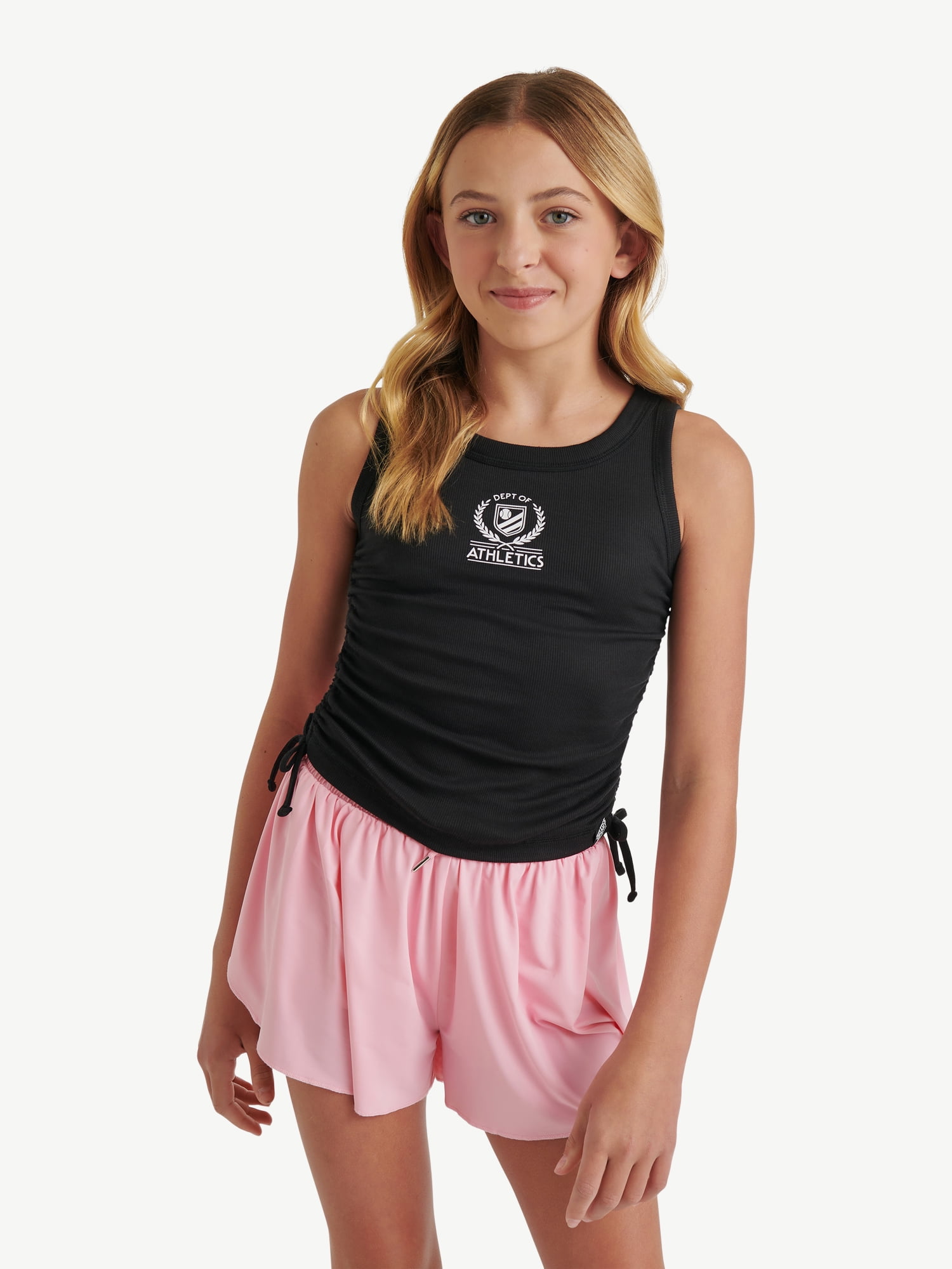 Justice Girls Side Tie 2FER Tank, Sizes XS-XLP - Walmart.com