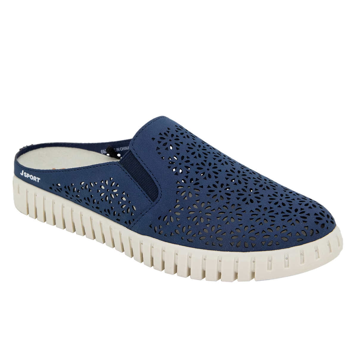 Mule Jsport Donna Leggere Floreali Blu - Taglia 9 US - Comode Slip-on Sagomate
