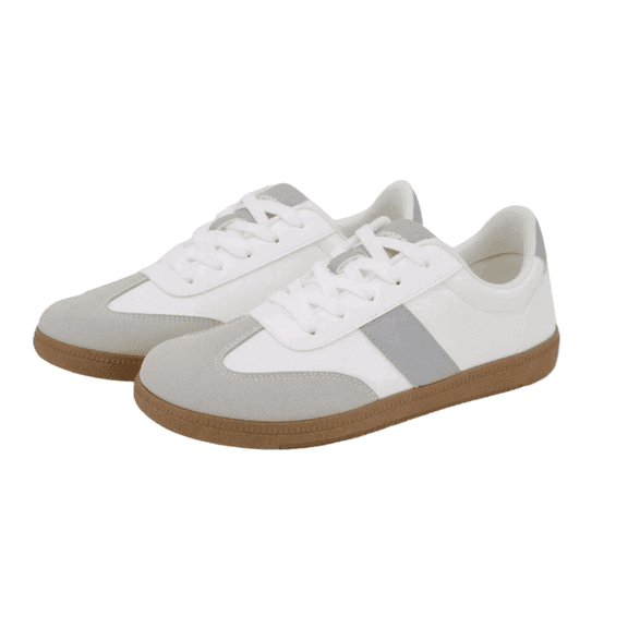 JSport Women's CECILY Casual Low-Top Sneakers Shoes White/Grey, Size US 8.5 NEW