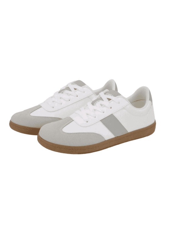 JSport Women's CECILY Casual Low-Top Sneakers Shoes White/Grey, Size US 8 NEW