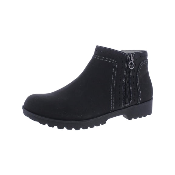 JSport by Jambu Womens Jenna Faux Leather Lightweight Ankle Boots