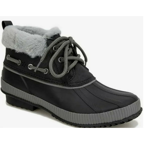 JSport by Jambu Womens Mary Ankle High Duck Shoe, Adult, Black, 6 M US