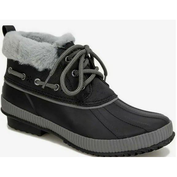 JSport by Jambu Womens Mary Ankle High Duck Shoe, Adult, Black, 6 M US