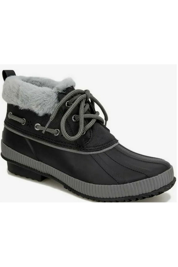 JSport by Jambu Womens Mary Ankle High Duck Shoe, Adult, Black, 6 M US